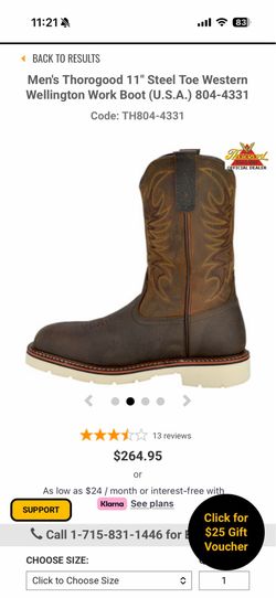 Thoroughgood square toe boots