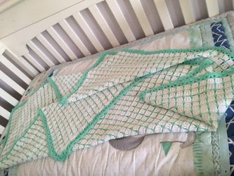 Crochet baby blanket, handmade