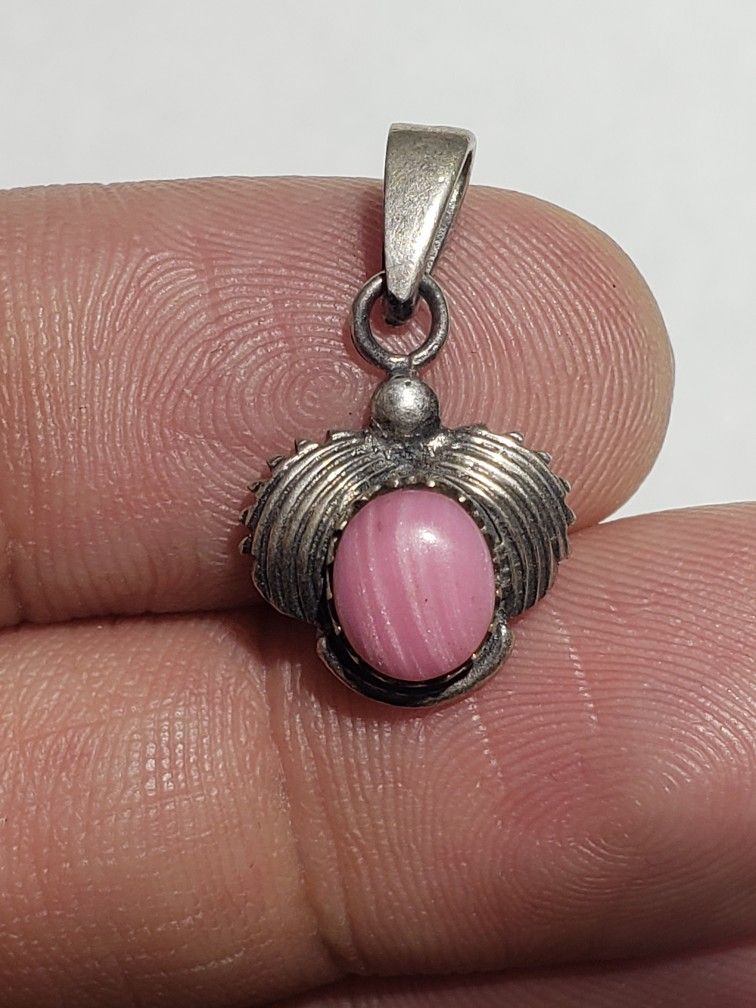 Sterling Silver Pink Agate Locket