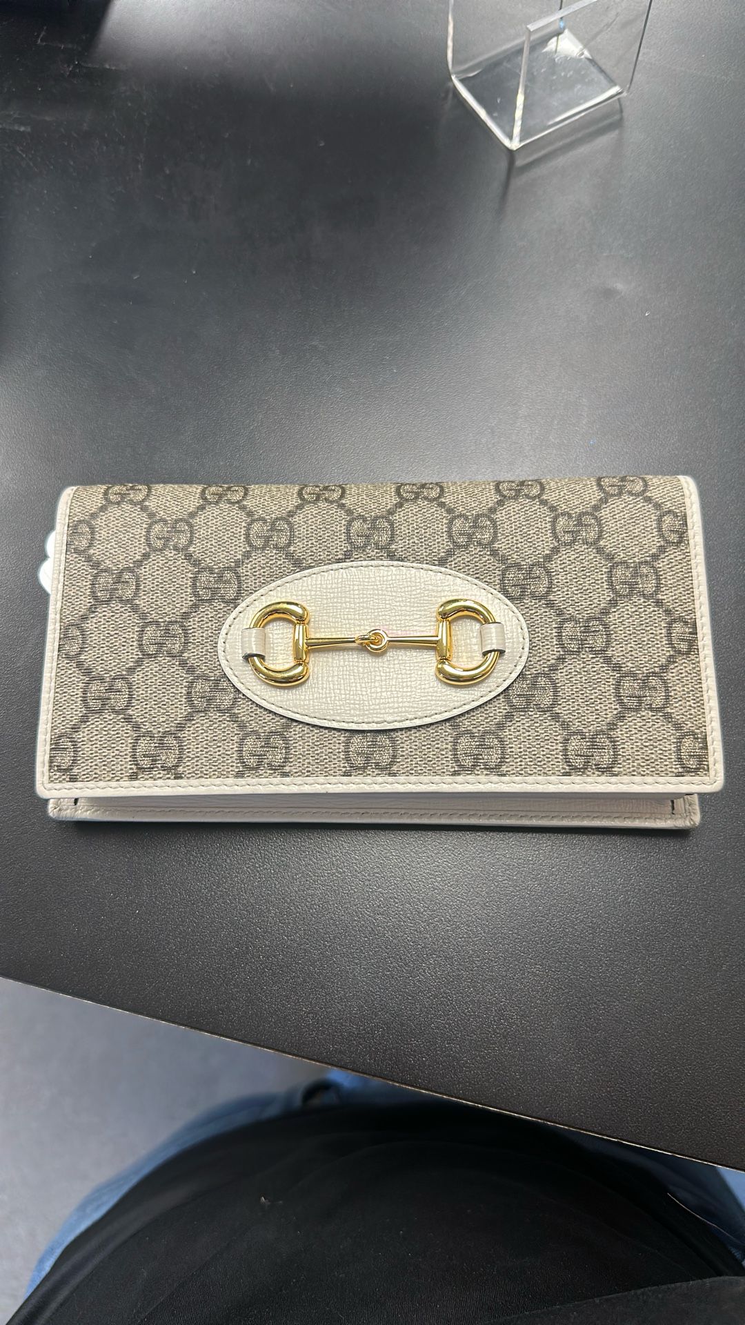 Gucci Horsebit GG Canvas Crossbody Wallet