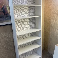 TALL WHITE Bookcase with Adjustable Shelves 6.5 Feet Tall - Local Delivery for a Fee - See My Items