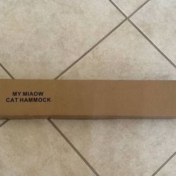 New Cat Wall Hammock 23 x 14 Easy Install Wood with Gray Fabric