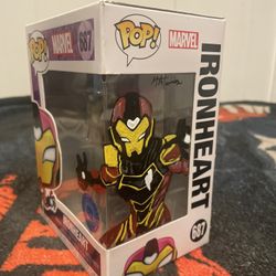 Marvel CUSTOM FUNKO ART Ironheart #687 Pop (flaw)