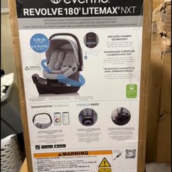 Evenflo Revolve180 LiteMax NXT Rotating Rear-Facing Lightweight Preemie and Infant Car Seat 3-30lbs.
