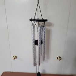 New  --  15" Long Wind Chime With 5 Metal Tubes Church Bell  --  Silver  (2 Available)  --  $8 Each