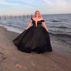 Plus Size Black Prom Dress
