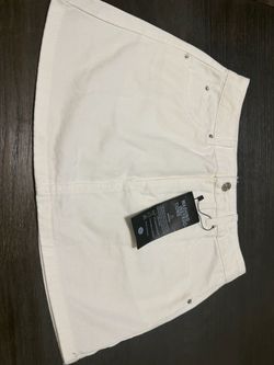White Denim Mini Skirt with Tags