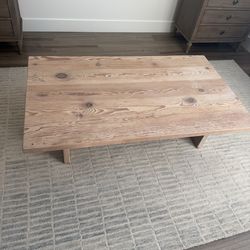 Wood coffee table