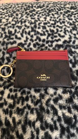 Coach card keychain