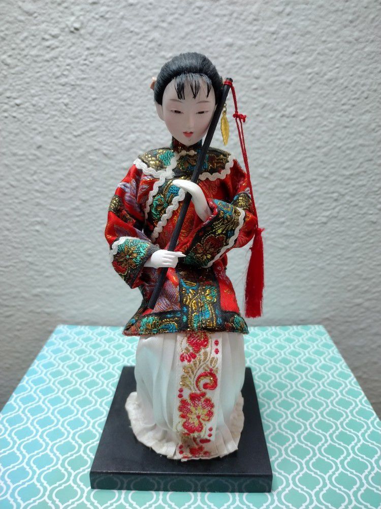 Vintage Geisha Porcelain Doll