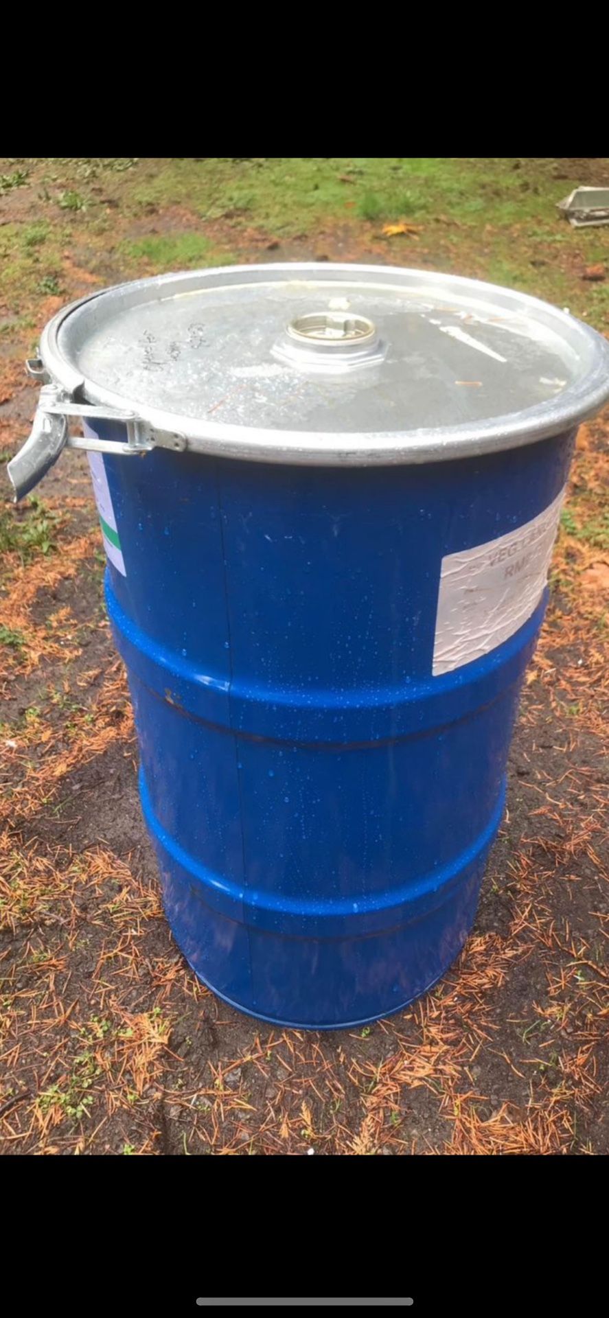 BARREL DRUM 15 Gallon FOOD GRADE Removable Top