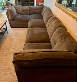Sectional couch blue