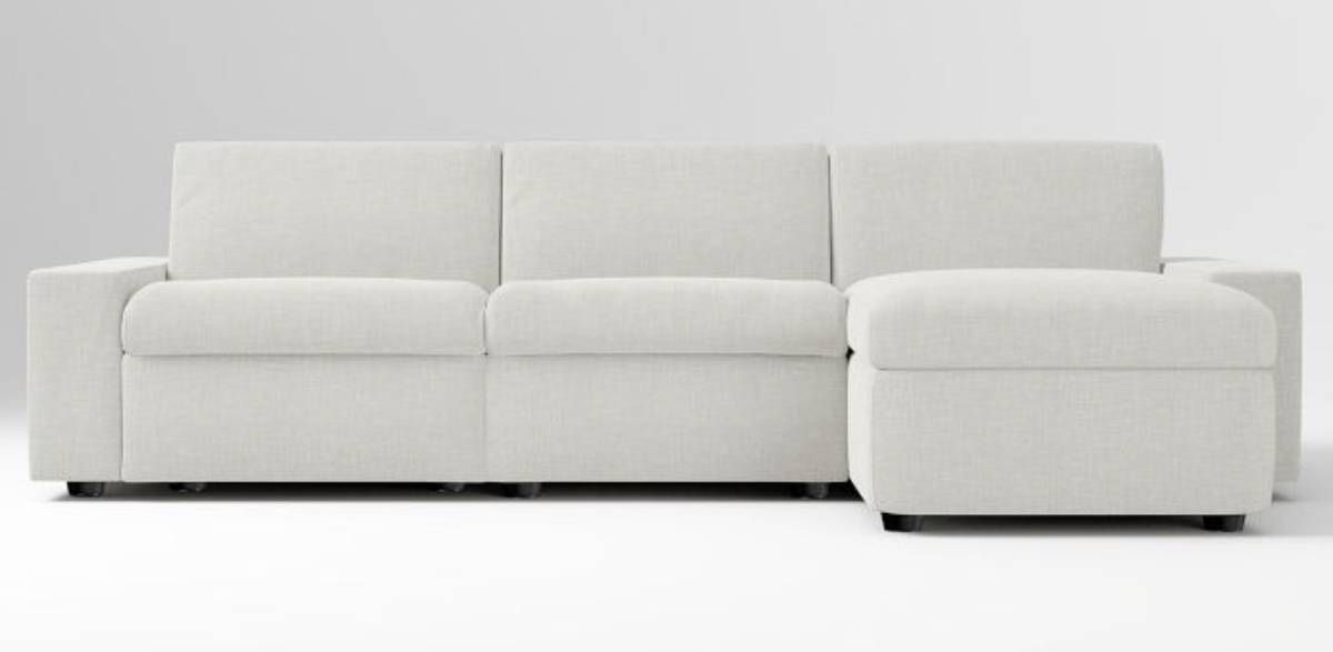 West Elm Enzo Sectional Set Sofa Couch with Storage