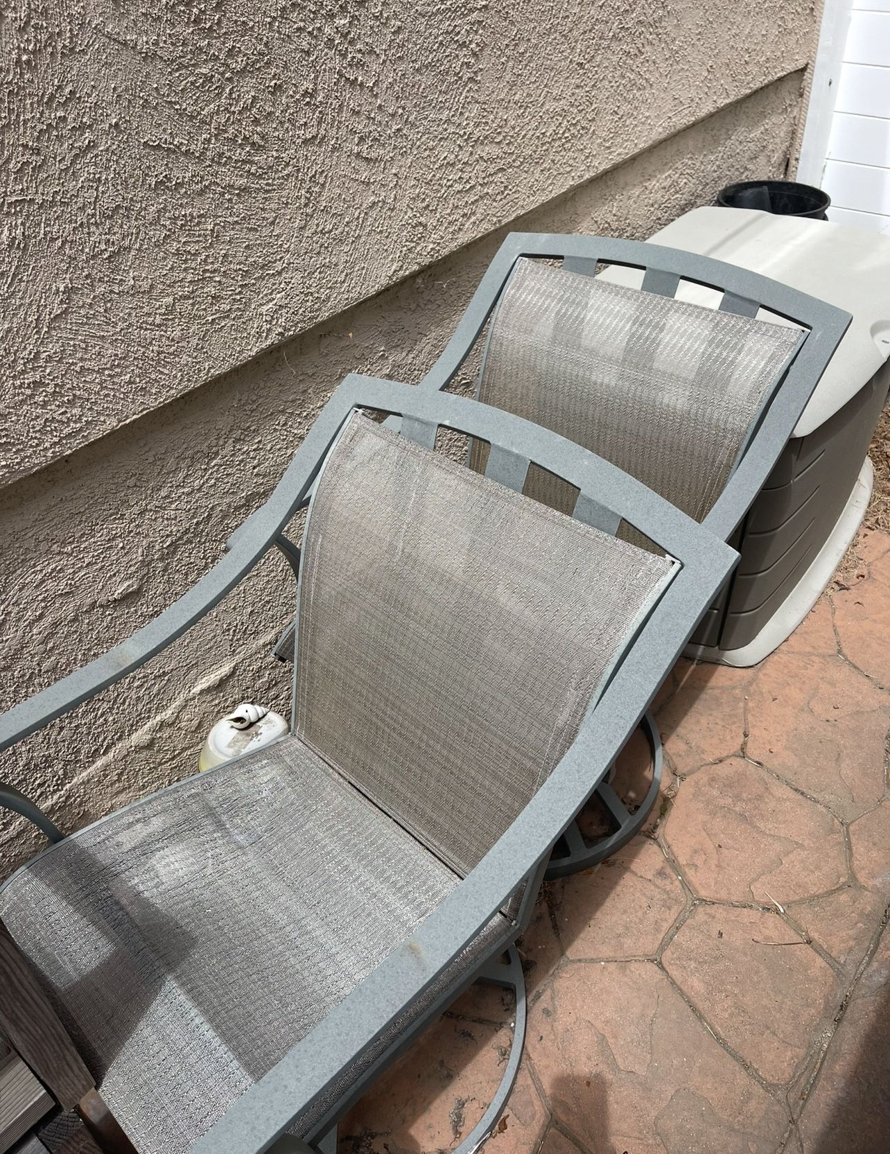 Free Aluminum Rotating Patio Chairs Set Of 2