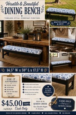 🌿 VERSATILE & BEAUTIFUL DINING BENCH 🌿