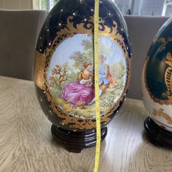 Porcelain Victorian Egg Decor (set)