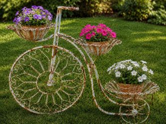 (3) Ornamental Garden Metal Decor pieces