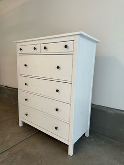 IKEA white wooden dresser HEMNES 6 drawer