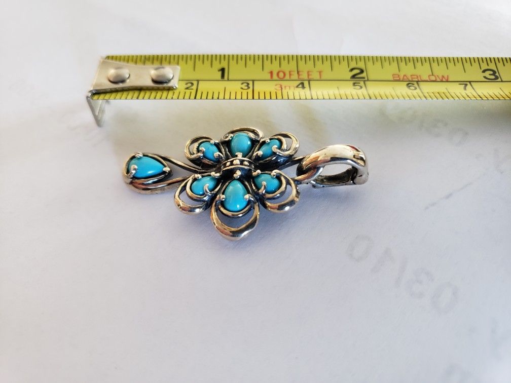 Carolyn Pollack Turquoise SS Pendant