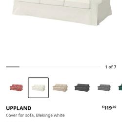 uppland white sofa cover 