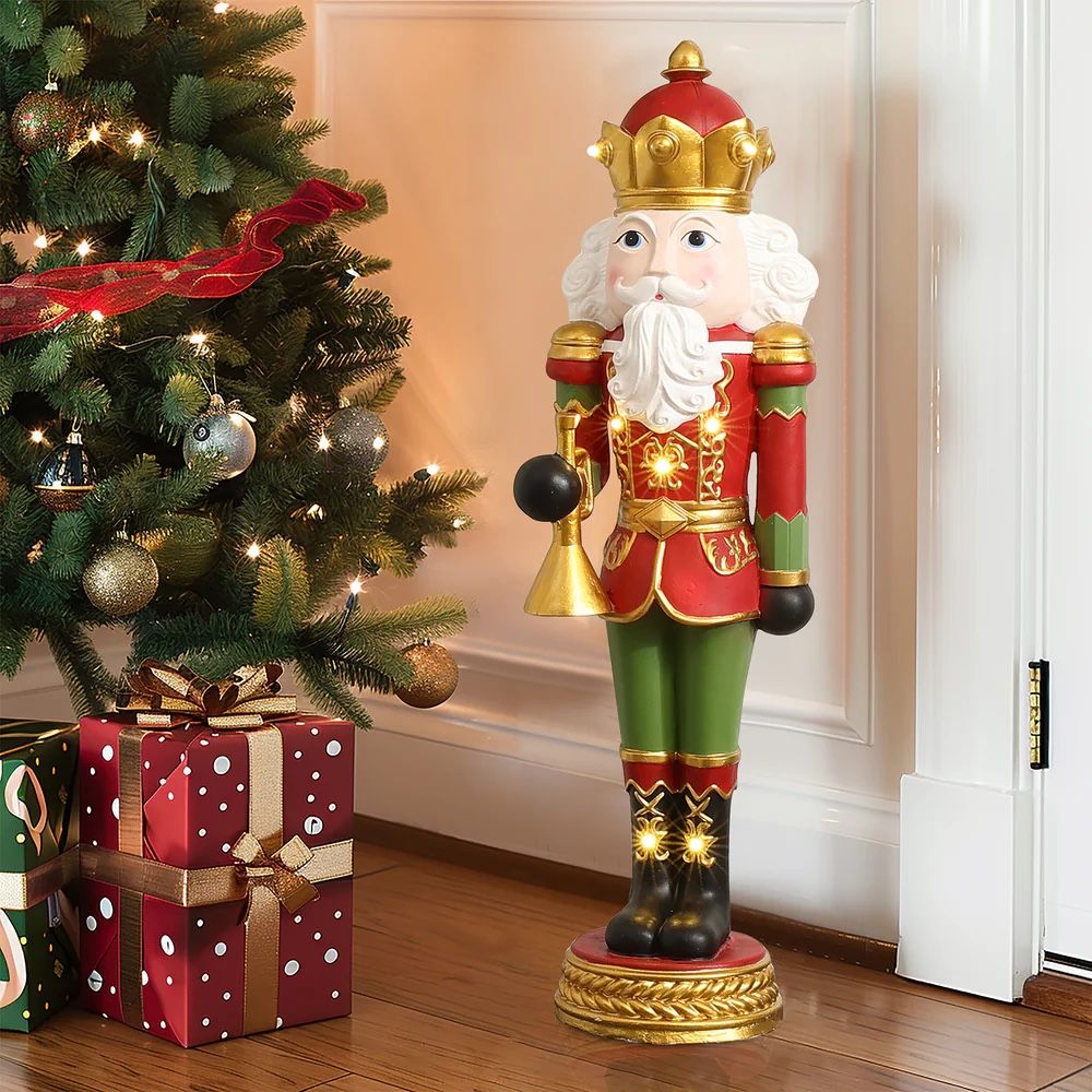 Christmas Nutcracker Bugling Soldier with Lights, 2ft ,HD2608-2FT