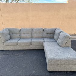 2PC Gray Sectional Couch Free Delivery 🚚  