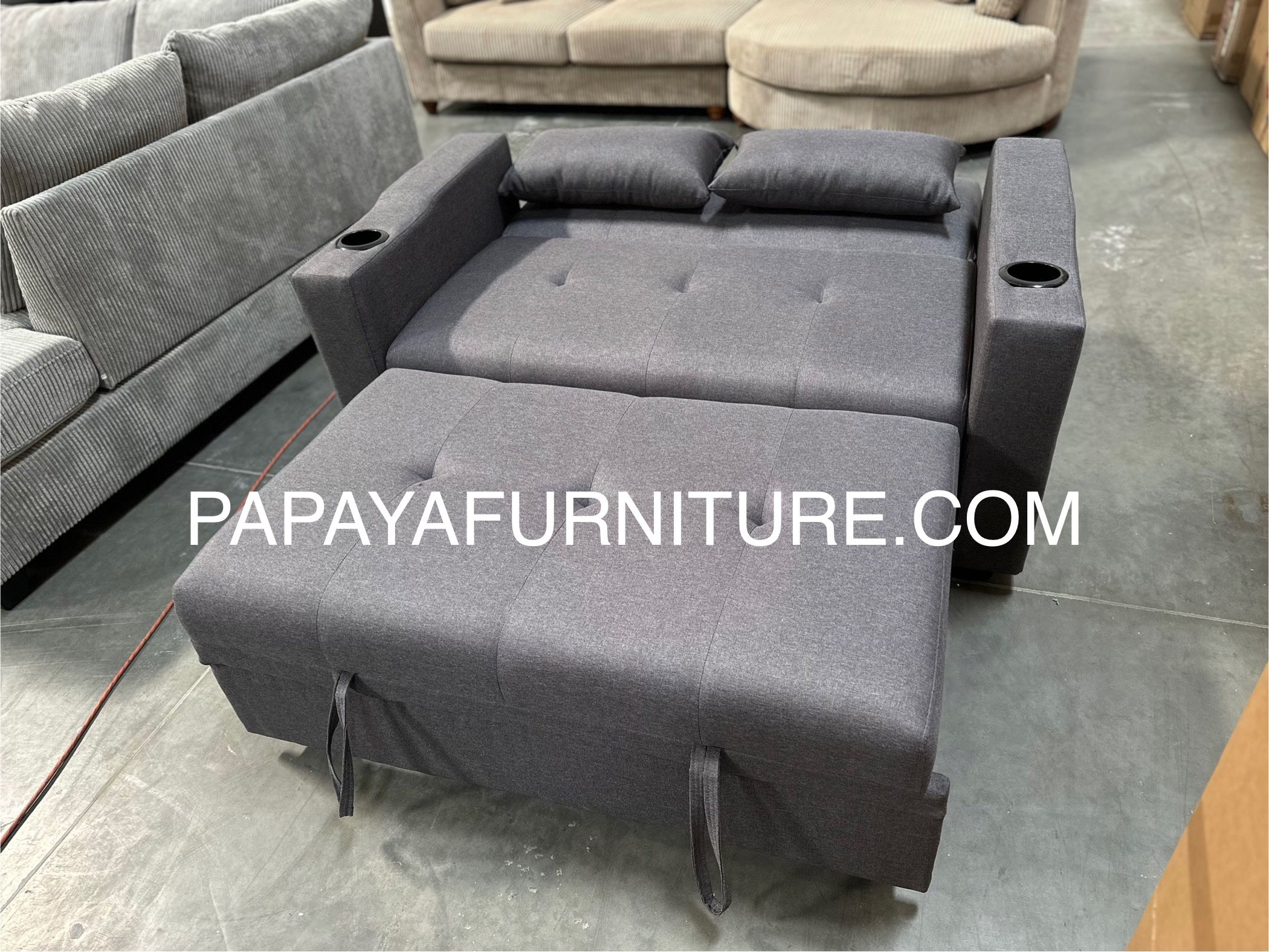 New! Comfortable Sofabed, Sleeper Sofa, Small Space Sofa With Pull-out Bed, Grey Sofa Couch, Grey Couch, Office Sofa, Bedroom Sofa, Studio Sofa Couch