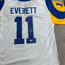 Jim Everett Signed Autograph Custom Jersey - JSA Coa - Los Angeles Rams