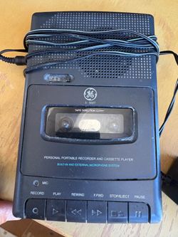 GE Portable Cassette Player & Recorder w/ AC Adapter – $20