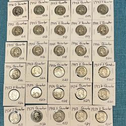 Washington Quarters From 1934 To 1964