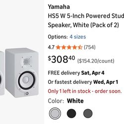 2 Yamaha Hs5 Speakers 