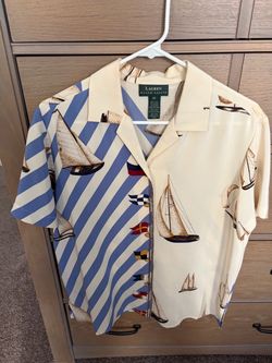 Lauren by Ralph Lauren nautical silk shirt