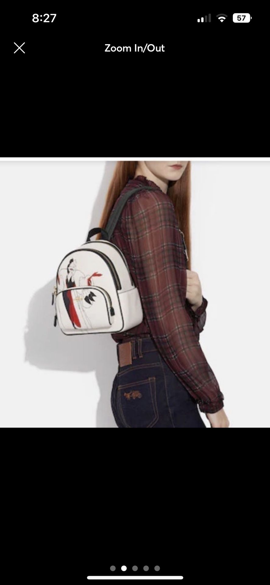 COACH Disney X Coach Mini Court Backpack With Cruella Motif