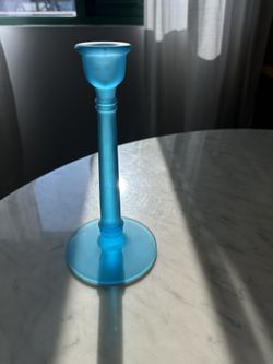 Frosted Glass Candlestick Holder