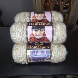 Lot Five Skeins Of Yarn Homespun