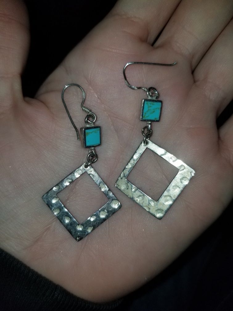 Sterling and turquoise earrings