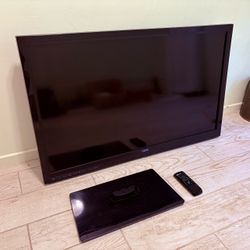45” Vizio Flat Screen TV with Stand and Remote