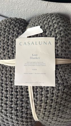 Casaluna King Knit Blanket Gray