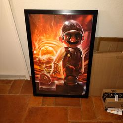 Signed by artist "fire flower" super mario