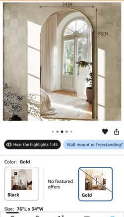 Elegant Arched Wall Mirror – Beautiful Home Decor