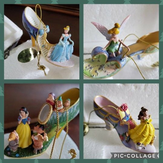 Bradford Exchange Disney Characters Shoe Ornament Collection-New In Box