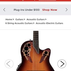 Electric and Acoustic Ovation Guitar 