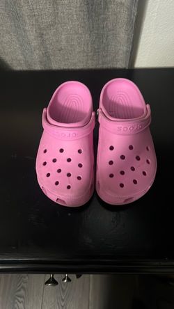 Pink crocs
