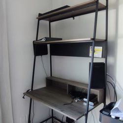 Rustic Gray Desk, With Magnet Plate
