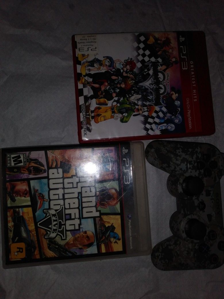 PS3 Controller And 2 Games