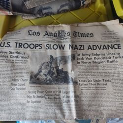Los Angeles Times 1944 Newspaper