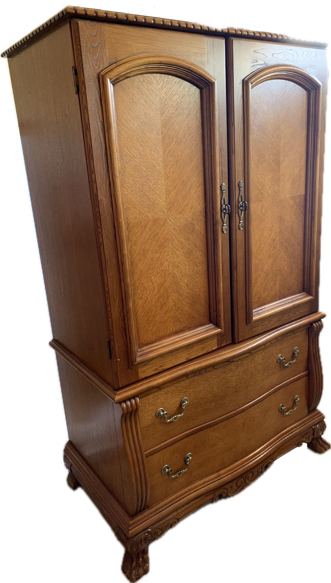 Antiquated Solid Wood Armoire
