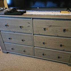 Set of grey wood dressers