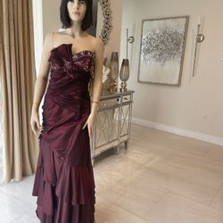 New Purple Evening Gown Dress Size 12