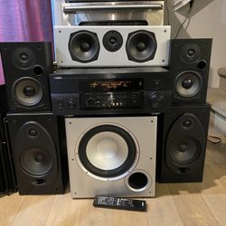 Yamaha RX-V2600 - AV Receiver - 7.1 Channel - 910 Watt (total) polk audio 5 speakers subwoofer psw10